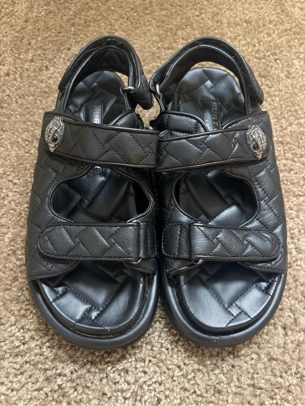 Kurt Geiger Orson Sandals in Quilted Vegan Leather